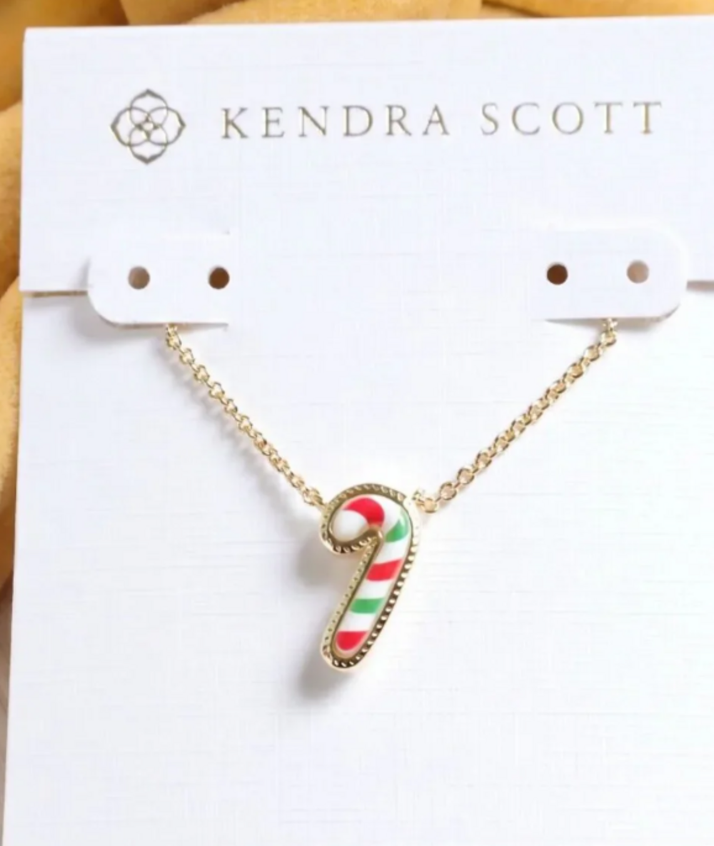 Kendra Scott Candy Cane Gold Pendant Necklace